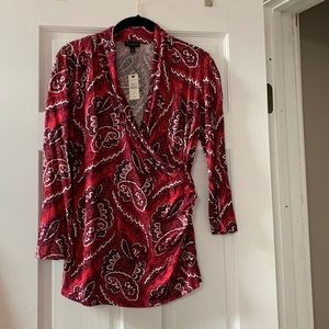 NWT-  Talbots wrap top. Size M